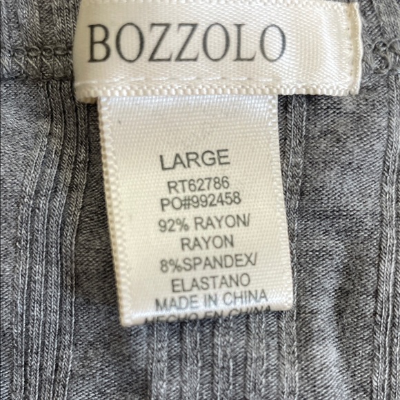 Bozzolo x Fashion Nova Paulina Gray Ribbed Crop Top Large - Picture 2 of 3